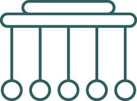 Pendulum Line Gradient Round Corner Icon vector