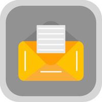 Email Flat Round Corner Icon vector