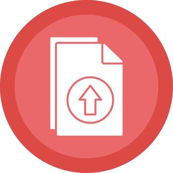 Upload Glyph Multi Circle Icon vector