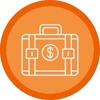 Suitcase Line Multi Circle Icon vector