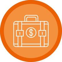 Suitcase Line Multi Circle Icon vector