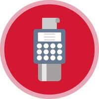 Bank Terminal Flat Multi Circle Icon vector