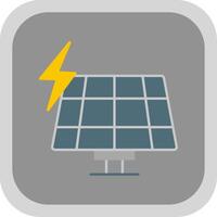 Solar Panel Flat Round Corner Icon vector