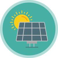 Solar Panel Flat Multi Circle Icon vector