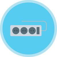 Power Strip Flat Multi Circle Icon vector