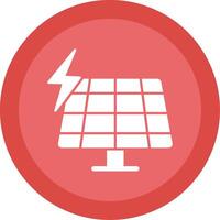 Solar Panel Glyph Multi Circle Icon vector