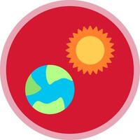 Earth Flat Multi Circle Icon vector