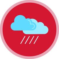 Cloud Flat Multi Circle Icon vector