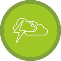 Thunder Line Multi Circle Icon vector
