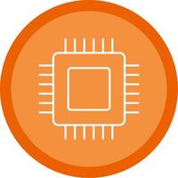 Circuit Board Line Multi Circle Icon vector