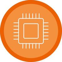 Circuit Board Line Multi Circle Icon vector