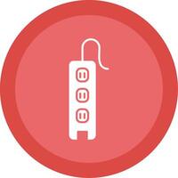 Power Strip Glyph Multi Circle Icon vector