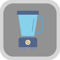 Mixer Blender Flat Round Corner Icon vector