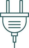 Power Plug Line Gradient Round Corner Icon vector