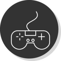 juego línea gris circulo icono vector