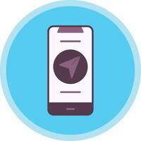 Navigator Flat Multi Circle Icon vector