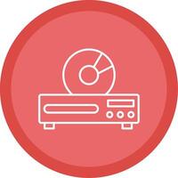 Dvd Player Line Multi Circle Icon vector