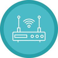 Modem Line Multi Circle Icon vector