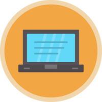 Laptop Flat Multi Circle Icon vector