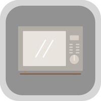 Microwave Flat Round Corner Icon vector