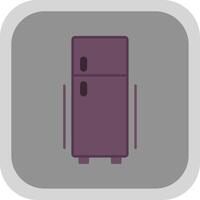 refrigerador plano redondo esquina icono vector