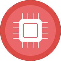 Cpu Glyph Multi Circle Icon vector