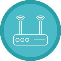 Modem Line Multi Circle Icon vector