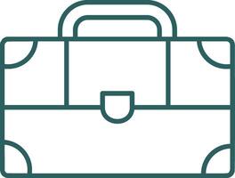 Suitcase Line Gradient Round Corner Icon vector