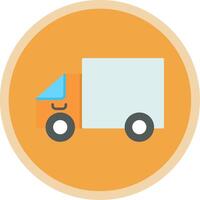 Delivery Truck Flat Multi Circle Icon vector