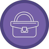 Handbag Line Multi Circle Icon vector