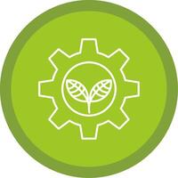 ecología línea multi circulo icono vector