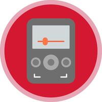 Audio Player Flat Multi Circle Icon vector