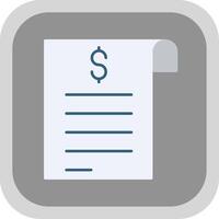 Invoice Flat Round Corner Icon vector