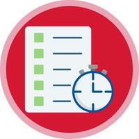 Track Of Time Flat Multi Circle Icon vector