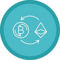 Ethereum Line Multi Circle Icon vector