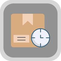 Timein Flat Round Corner Icon vector