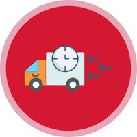 Fast Delivery Flat Multi Circle Icon vector