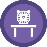 Table Watch Glyph Multi Circle Icon vector