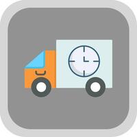 Shipping Time Flat Round Corner Icon vector