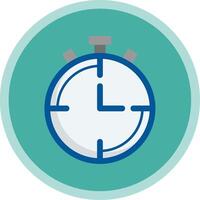 Stopwatch Flat Multi Circle Icon vector