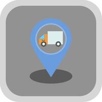 Tracking Flat Round Corner Icon vector