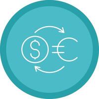Money Exchange Line Multi Circle Icon vector