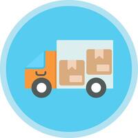 Express Delivery Flat Multi Circle Icon vector