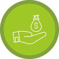 Loan Line Multi Circle Icon vector