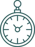 Pocket Watch Line Gradient Round Corner Icon vector