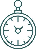 Pocket Watch Line Gradient Round Corner Icon vector