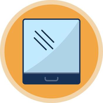 Tablet Flat Multi Circle Icon vector