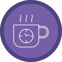 Coffee Time Line Multi Circle Icon vector