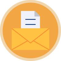 Email Flat Multi Circle Icon vector