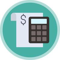 Calculate Flat Multi Circle Icon vector